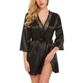 thumbnail image 1 of Camisón de encaje sexy de talla grande, lencería sexy elegante y seductora en color negro, 1 of 5