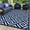 navy blue & baby blue, variant on DEORAB Outdoor Rugs Waterproof Plastic Straw Mat 6'x9' Reversible for RV Patio Deck Beach Navy Blue & Baby Blue