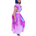 thumbnail image 1 of WTXUE Robes Maxi, Robes Décontractées à Manches Courtes Évasées pour Femme Col Rond, Robe Décontractée Femme Printemps Été Robe Longue Abstraite Unie Maxi Femme, Violet Taille TG, 1 of 7
