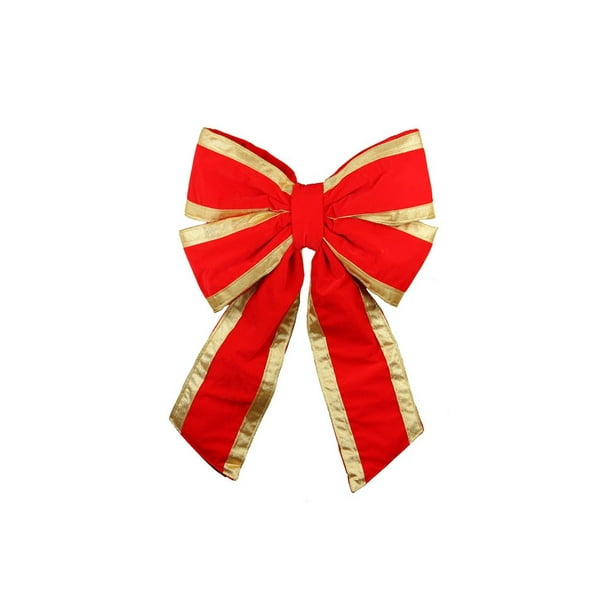 Arc de Noël en Plein Air Traité UV Rouge et Or de 20" de Qualité Commerciale