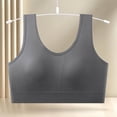 thumbnail image 4 of Nfurl Womens Wireless Bras Wide Strap Sewn in Pad Wireless Sports Bra Supportive Push up Workout Yoga Bras Gray,Free Size, 4 of 6