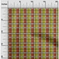 thumbnail image 1 of oneOone Polyester Lycra Lime Green Fabric Madras Check Craft Projects Decor Fabric Printed By The Yard 56 Inch Wide, 1 of 1