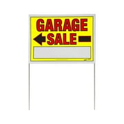Sunburst Systems 3925 Large Double-Sided Garage Sale Sign with Metal U-Stake, 22"W x 32"H (Assembled)