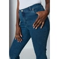 thumbnail image 3 of Jessica London Women's Plus Size Petite True Fit Stretch Denim Straight Leg Jean, 3 of 6