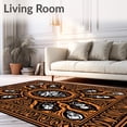 thumbnail image 2 of ODIKA 6'x9' Machine Washable Non-Slip Area Rug, Gothic Macabre Skull Motif Decorative Surface High Traffic Rug with Pad, Black, 702755, 2 of 8