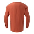 thumbnail image 5 of Mens T-shirts Male Spring And Autumn Solid Color Long Sleeve Shirt Stand Button Shirt Lady Long Sleeve Swim Men Workout T Shirts Men Summer plus Size Turtleneck Yoga Short Athletic Orange S, 5 of 5