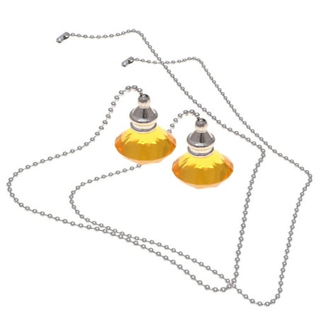 

TOYMYTOY 2pcs Crystal Ceiling Fan Pull Chain Christmas Tree Diamond Pendant Home Ornament Wedding Decor (Amber)