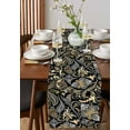 thumbnail image 2 of Hokiten Table Runners 108 Inches Long Dress Scarves, Black Floral Farmhouse Coffee/Dining/Kitchen Table Runner for Living Room, Boho Botanical Vintage Paisley Flower 13x108 Inch, 2 of 7