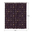 thumbnail image 5 of Dark Purple Sun Moon Star Pattern Shower Curtain 72"x84" ,Bathroom Decorative Shower Curtains Set with 12 Hooks,Modern Waterproof Washable Shower Curtain, 5 of 6