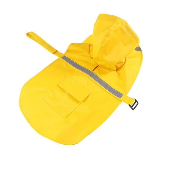 YSX Waterproof Dog Clothes Lightweight Rain Jacket Poncho with Reflective Strip Raincoat for Dogs Large Size Snow Defence Yellow