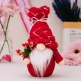 thumbnail image 3 of Valentines Day Gnome Decorations for Home, Lighted Plush Gnome Valentines Day Gift for Her, Women & Girlfriend, Battery Operated Tabletop Mantle Valentines Day Decor (Warm Light) Xuniizn, 3 of 5