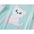 thumbnail image 3 of Beezizac Cute Cat Pajamas for Little & Big Girls – Kids Summer Short Sleeves Shirt & Pants PJ Set Jammies Size 18, 3 of 7