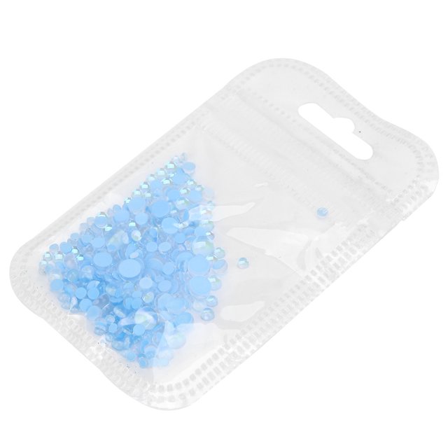 Cuentas de cristal de imitación parAccesorios decorativos para uas, a prueba de polvo, no tóxicos, 5 colores diferentes, bricolaje, uas semicirculares, microperlas para hacer uas, brico LHCER NONE
