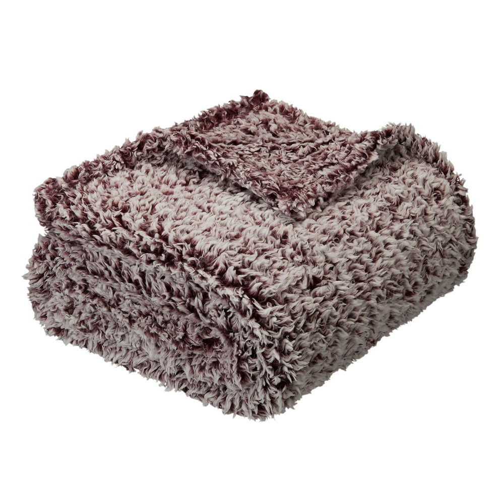 Mainstays Extra Plush Lightweight Sherpa Throw Blanket, 50" x 60", Purple