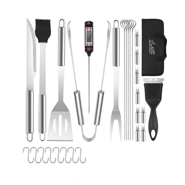Juego De Barbacoa Utensilios De Parrilla Inoxidable De 30pcs Lab.G Plateado