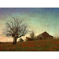 thumbnail image 2 of Vest, Chris 14x12 White Modern Wood Framed Museum Art Print Titled - Barn on the Hill, 2 of 4