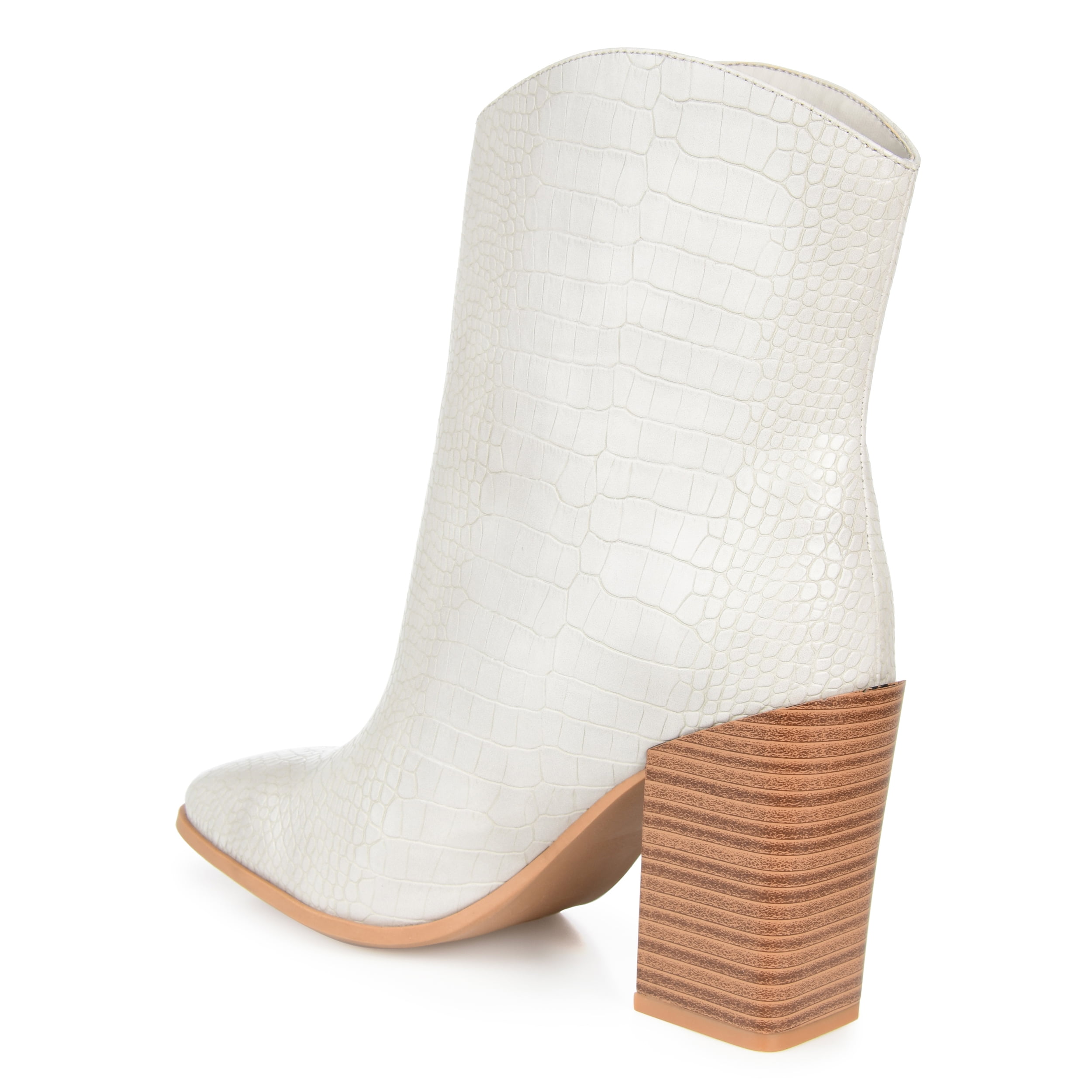 Journee Womens Brekinn Pull On Stacked Heel Booties