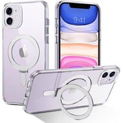 for iPhone 11 Magnetic Case with Invisible Stand [Compatible with Magsafe], Full Body Protective Cover Slim Shockproof Phone Case for Apple iPhone 11 6.1, Black
