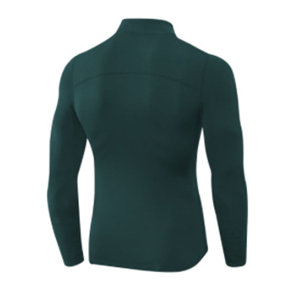 Minnieouse Ropa interior térmica para hombre, Otoño, cuello alto, alto elástico, camisetas para hombre, manga, jersey para exteriores, ropa, Camisetas Verde oscuro Minnieouse AP013564-08