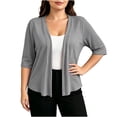 thumbnail image 1 of fatyb Womens Plus Size Cardigan Half Sleeve Lightweight Jacket Open Front Summer Casual Loose Cover Up, 1 of 7