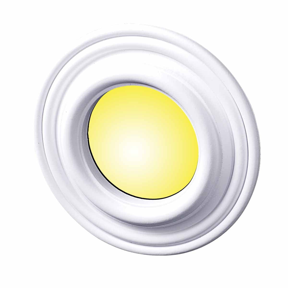 White Polyurethane Ceiling Medallion - Pack Of 3, 6.5" ID X 10.13" OD, For Recessed Lights & Fans