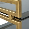 thumbnail image 5 of Uttermost Stacked Up Contemporary Glass/Metal Console Table in Smocked Gray/Gold, 5 of 6