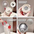 thumbnail image 3 of Insulated Water Bottles,17oz Stainless Steel Metal Water Bottle with One-handed Opening Lid-Pink 26-27s, 3 of 5