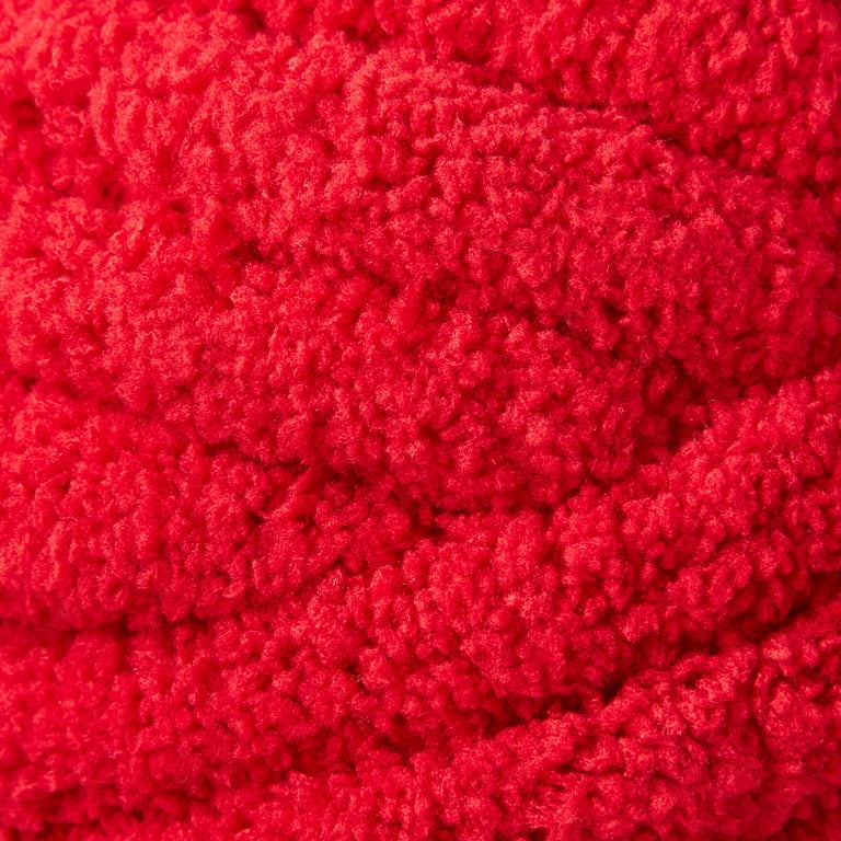 HOMBYS Wine Red Chunky Chenille Yarn for Crocheting, Bulky Thick Fluffy  Yarn for Knitting,Super Bulky Chunky Yarn for Hand Knitting Blanket, Soft