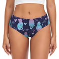 thumbnail image 1 of Balery Silhouette Cats Ropa Interior de Algodón para Mujer con Dibujo – Braguitas Cómodas y Elásticas, Estilo Clásico-Large, 1 of 6