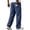 Navy, variant on Yungyresw Men's Solid Linen Casual Pants Breathable Lightweight Athletic Trousers With Multi Pockets Relaxed Fit Work Trousers Black L