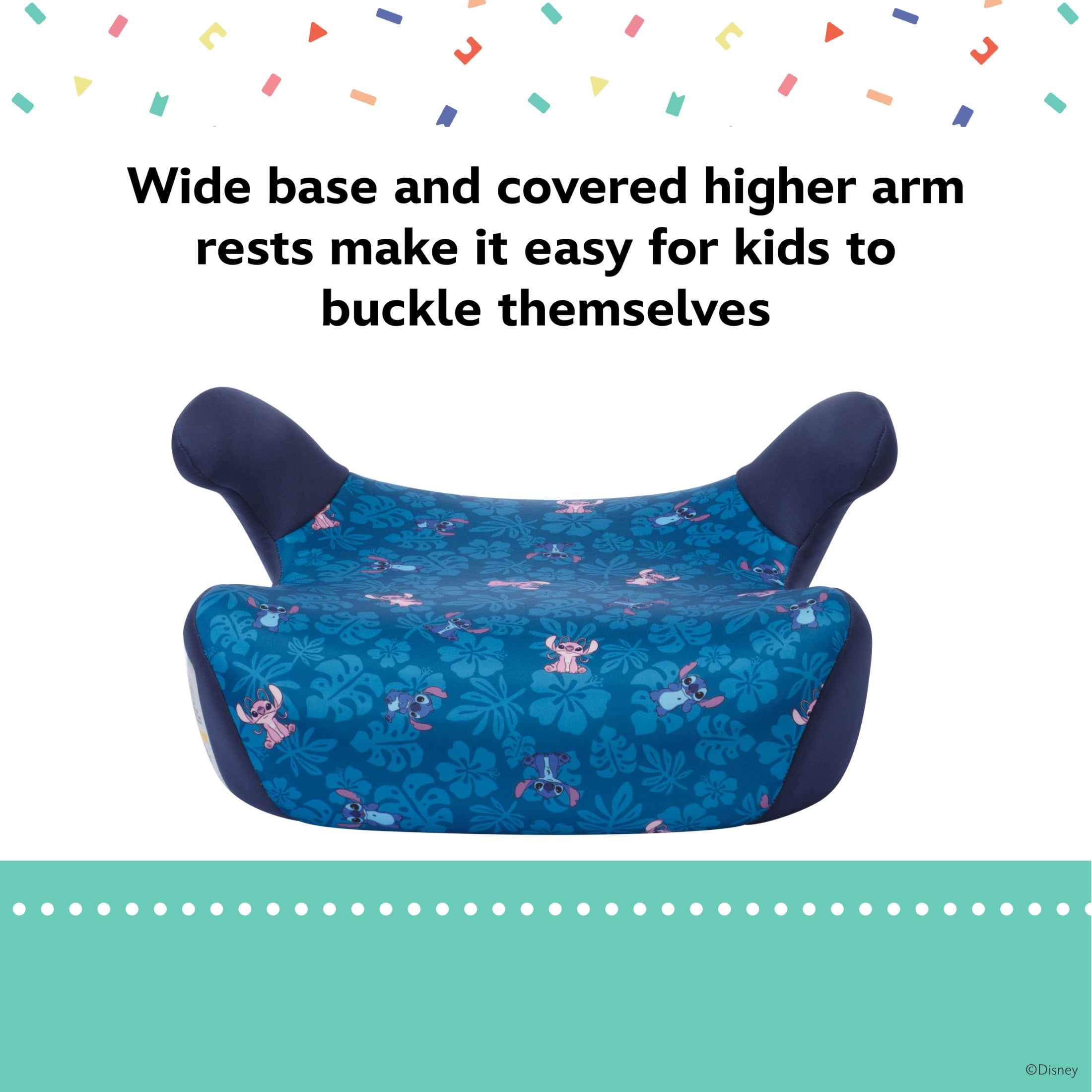 Disney Baby Rise LX Booster Car Seat, Tropical Stitch