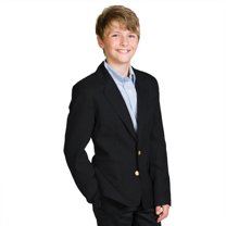 Executive Apparel C3000 Boys' Blazer UltraLux Classics Polyester-Black-Regular-10