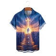 thumbnail image 6 of Yaoyar Mens Casual Holiday Collared Shirts Christian Cross Hawaiian Shirt Funny Short Sleeve Shirts Jesus Button Down Shirt Summer, 6 of 6