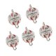 thumbnail image 4 of 5 Piezas Cierres Magnéticos Para Collar Rhinestone Hebilla Conector Bricolaje - Rojo, 19x12 mm, 4 of 7