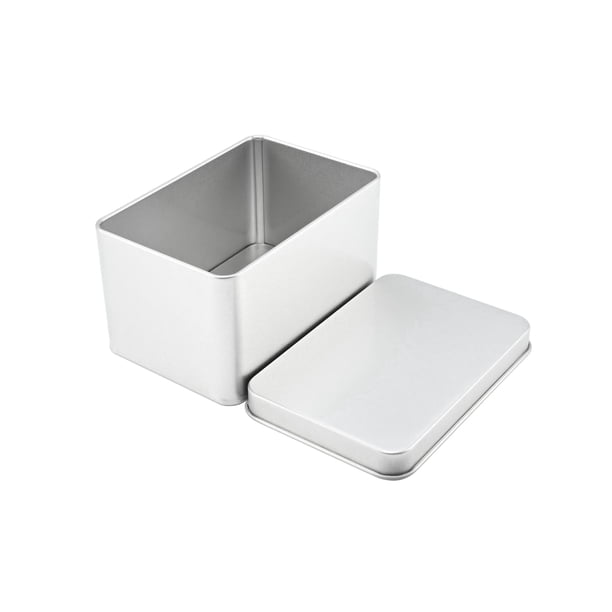 Caja de hierro para embalaje con ventana rectangular, accesorios y piezas, caja de hierro para embalaje general, caja de hojalata