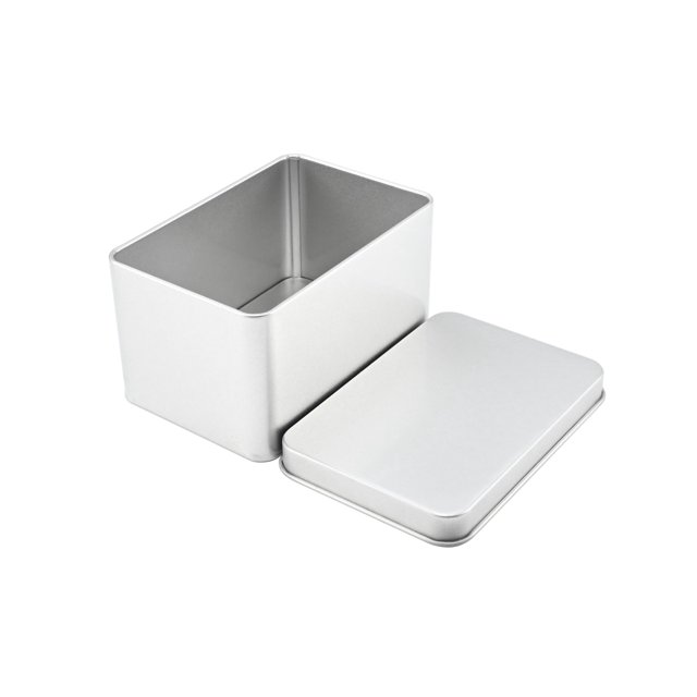 Caja de hierro para embalaje con ventana rectangular, accesorios y piezas, caja de hierro para embalaje general, caja de hojalata