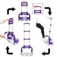 thumbnail image 6 of IVV Folding Hand Truck Dolly Cart, Portable Dolly Cart for Moving Heavy Loads, Collapsible Hand Truck Trolley, w/Telescopic Handle, Purple, 6 of 10