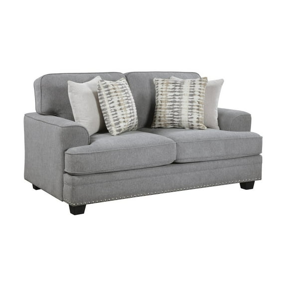 Lexicon Bradford Chenille Love seat in Gray