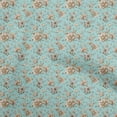 thumbnail image 1 of oneOone Viscose Chiffon Turquoise Blue Fabric Florals Fabric For Sewing Printed Craft Fabric By The Yard 42 Inch Wide, 1 of 4