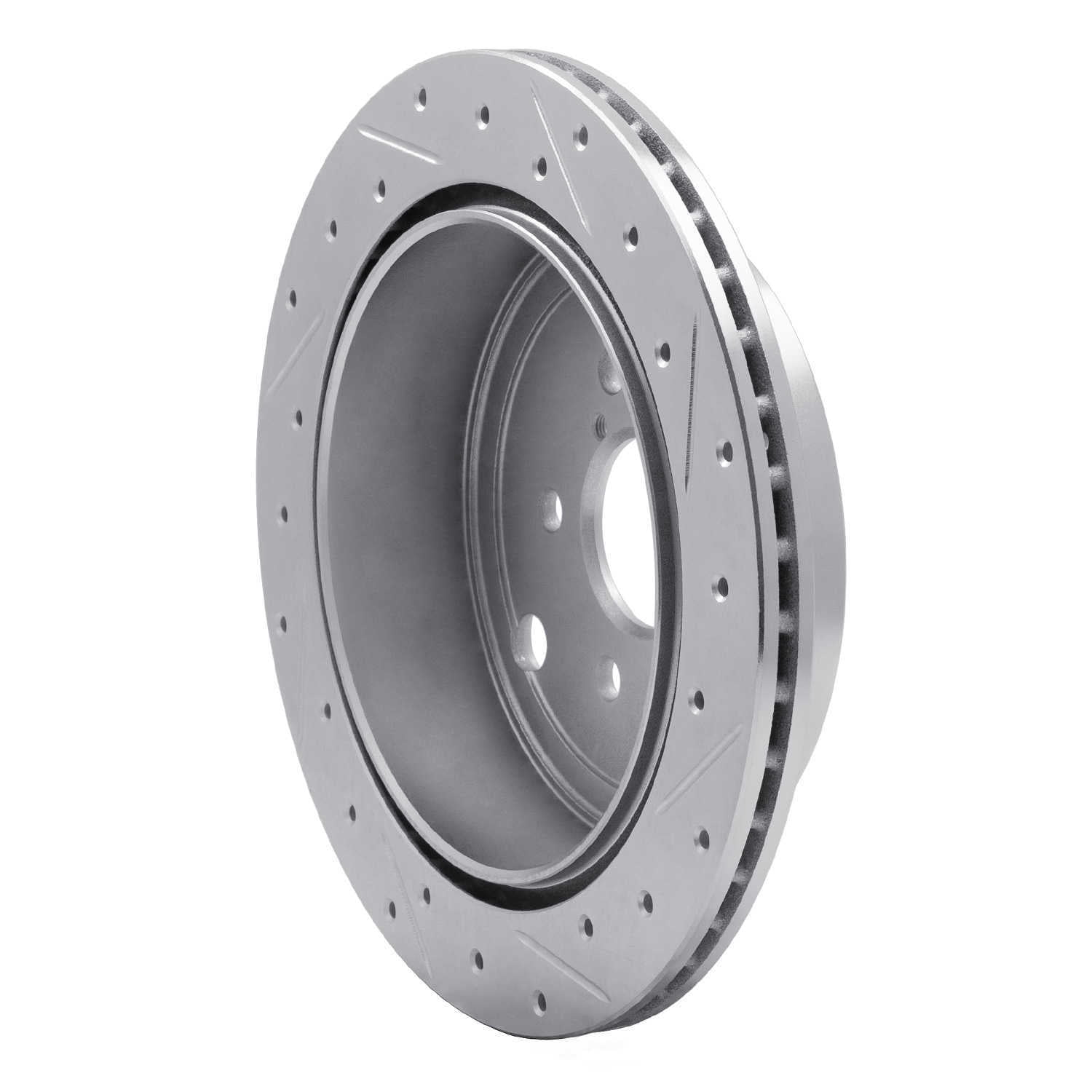 Dynamic Friction Company 631-13023L DFC Brake Rotor - Drilled And Slotted - Silver