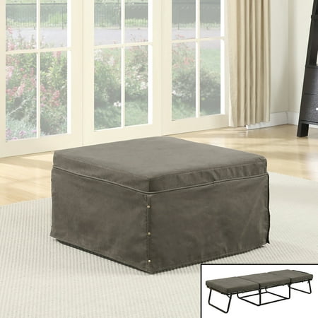 Convenience Concepts Designs4Comfort Folding Bed Ottoman, Taupe Microfiber