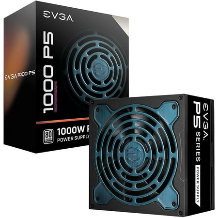 EVGA Supernova 1000 P5, 80 Plus Platinum 1000W, Fully Modular, Eco Mode with FDB Fan, 10 Year Warranty, Includes Power ON Self Tester, Compact 150mm Size, Power Supply 220-P5-1000-X1