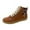 Coffee, variant on Fesfesfes Fuax-Leather Boots For Women Snow Women's Flat-heeled Winter Plus Cotton Short Ladies Cotton Shoes Plus Size 36(US:5.5)