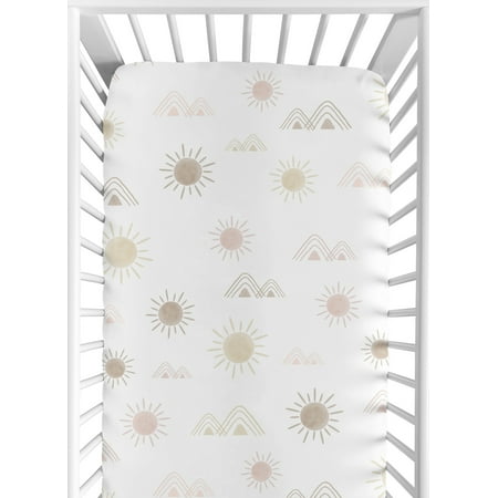 UPC: 0846480083498 | Desert Sun Pink and Mauve Fitted Crib Sheet by Sweet Jojo Designs