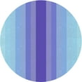 thumbnail image 1 of Ahgly Company Machine Washable Indoor Round Transitional Day Sky Blue Area Rugs, 5' Round, 1 of 7