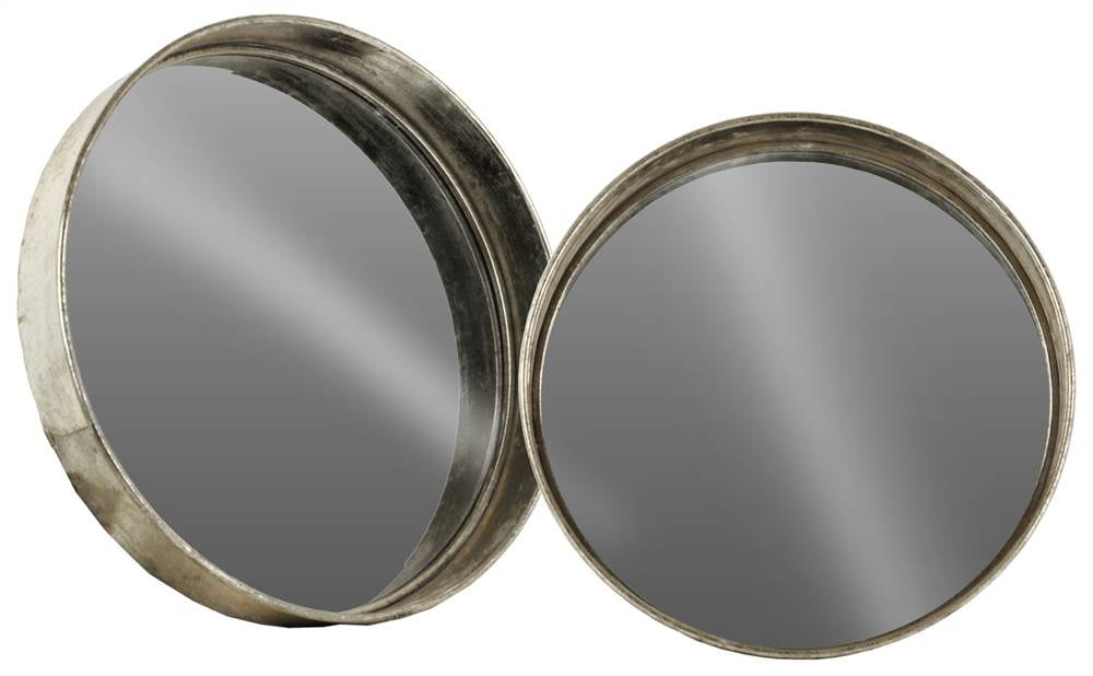 Urban Trends 2 Piece Round Wall Mirror Set
