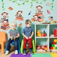 thumbnail image 4 of Animals Reading Wall Decal Monkey Reading Books Wall Sticker with Green Vine Wall Art Decoration Vinyl Wall Decals for Reading Room Children's Reading Room Children's Library, 4 of 9