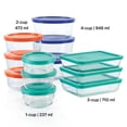 thumbnail image 2 of Recipientes Pyrex para almacenamiento de alimentos, paquete de 12 tapas sin BPA, 2 of 6