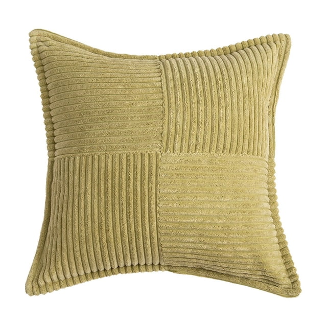 Funda de almohada de pana con costuras a rayas y borde ancho, almohada de sofá, adecuada para decorar el sofá del salón