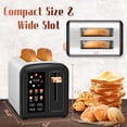 thumbnail image 4 of Tostadora SEEDEEM de 2 rebanadas con pantalla táctil, velocidad de calentamiento más rápida, 7 ajustes de sombra, 6 tipos de pan, tostadora con ranuras de 1,5 pulgadas de ancho, bandeja recogemigas ex, 4 of 5